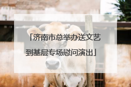 济南市总举办送文艺到基层专场慰问演出