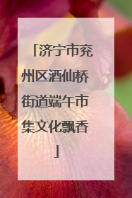 济宁市兖州区酒仙桥街道端午市集文化飘香