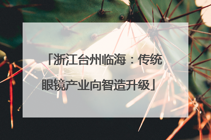浙江台州临海：传统眼镜产业向智造升级