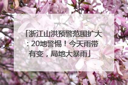 浙江山洪预警范围扩大：20地警惕！今天雨带有变，局地大暴雨