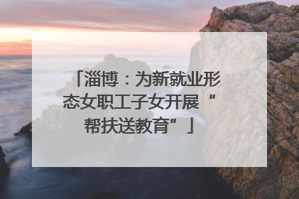 淄博：为新就业形态女职工子女开展“帮扶送教育”