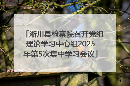 淅川县检察院召开党组理论学习中心组2025年第5次集中学习会议