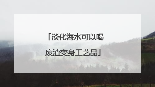 淡化海水可以喝 废渣变身工艺品