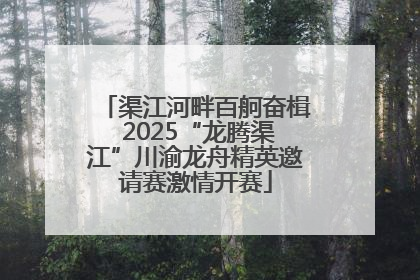 渠江河畔百舸奋楫 2025“龙腾渠江”川渝龙舟精英邀请赛激情开赛