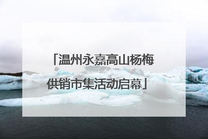温州永嘉高山杨梅供销市集活动启幕
