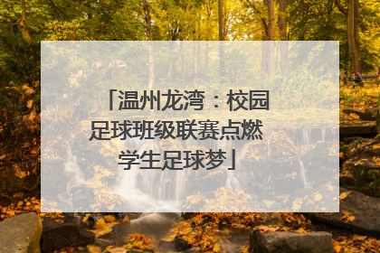 温州龙湾：校园足球班级联赛点燃学生足球梦