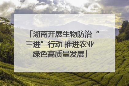 湖南开展生物防治“三进”行动 推进农业绿色高质量发展