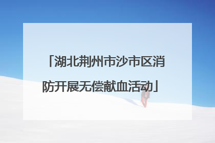 湖北荆州市沙市区消防开展无偿献血活动