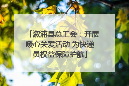 溆浦县总工会：开展暖心关爱活动 为快递员权益保障护航