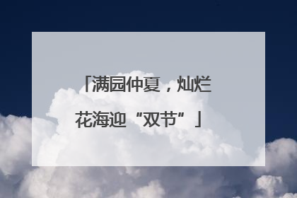 满园仲夏，灿烂花海迎“双节”