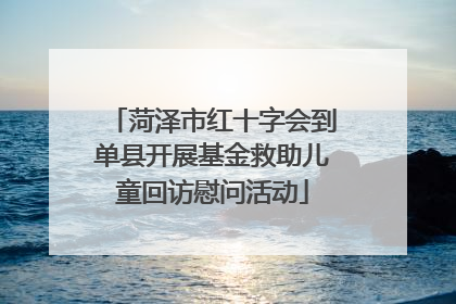 菏泽市红十字会到单县开展基金救助儿童回访慰问活动