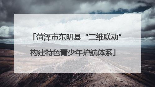 菏泽市东明县“三维联动”构建特色青少年护航体系