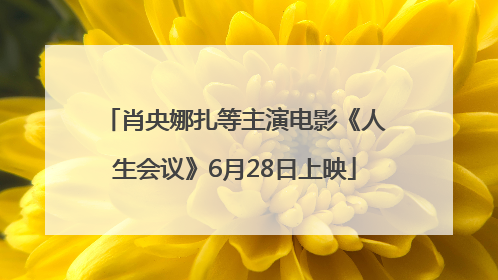 肖央娜扎等主演电影《人生会议》6月28日上映