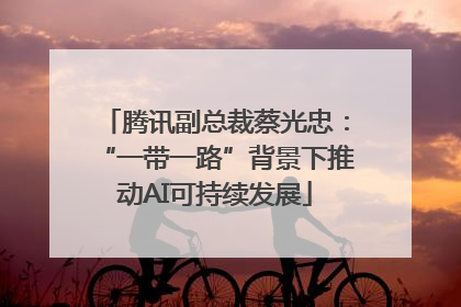 腾讯副总裁蔡光忠：“一带一路”背景下推动AI可持续发展
