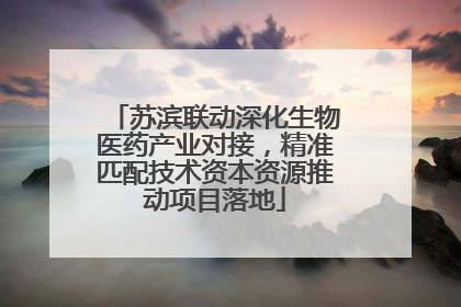 苏滨联动深化生物医药产业对接，精准匹配技术资本资源推动项目落地