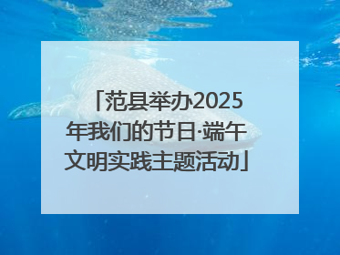 范县举办2025年我们的节日·端午文明实践主题活动