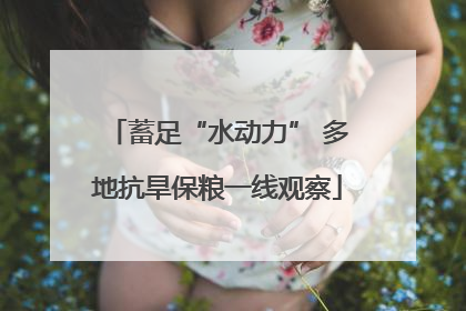 蓄足“水动力” 多地抗旱保粮一线观察