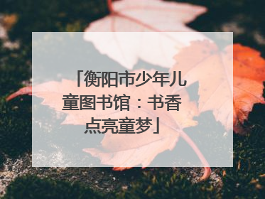 衡阳市少年儿童图书馆：书香点亮童梦