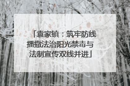 袁家镇：筑牢防线播撒法治阳光禁毒与法制宣传双线并进