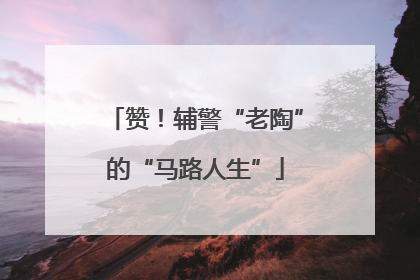 赞！辅警“老陶”的“马路人生”