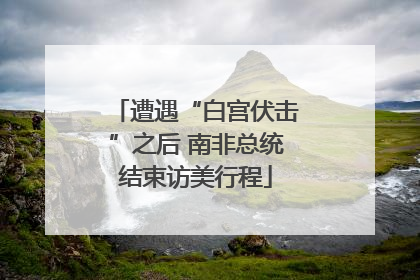 遭遇“白宫伏击”之后 南非总统结束访美行程
