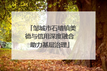 邹城市石墙镇美德与信用深度融合助力基层治理