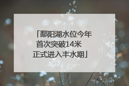 鄱阳湖水位今年首次突破14米 正式进入丰水期