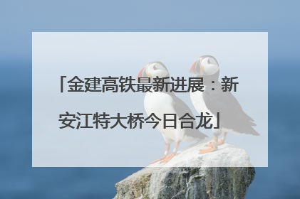 金建高铁最新进展：新安江特大桥今日合龙