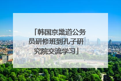 韩国京畿道公务员研修班到孔子研究院交流学习