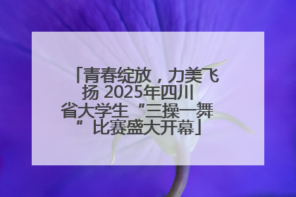 青春绽放，力美飞扬 2025年四川省大学生“三操一舞”比赛盛大开幕