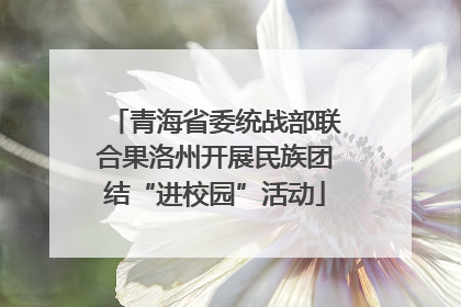 青海省委统战部联合果洛州开展民族团结“进校园”活动