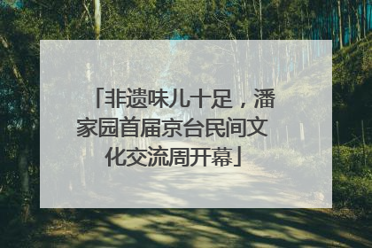 非遗味儿十足，潘家园首届京台民间文化交流周开幕