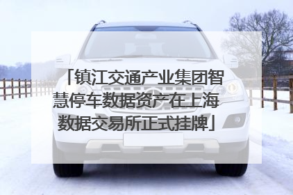 镇江交通产业集团智慧停车数据资产在上海数据交易所正式挂牌