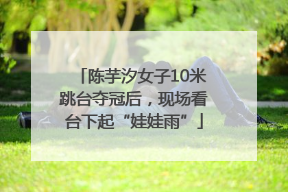 陈芋汐女子10米跳台夺冠后，现场看台下起“娃娃雨”
