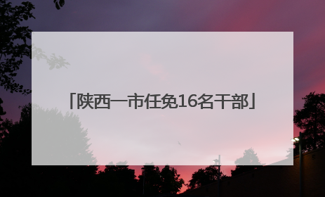 陕西一市任免16名干部