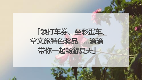 领打车券、坐彩蛋车、拿文旅特色奖品……滴滴带你一起畅游夏天