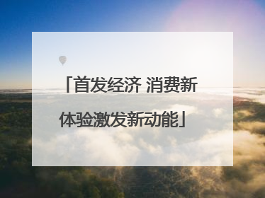 首发经济 消费新体验激发新动能