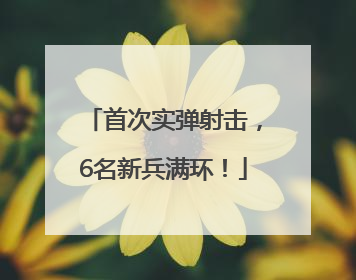首次实弹射击，6名新兵满环！