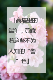 高墙里的端午，竟藏着这些不为人知的“警”色