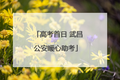 高考首日 武昌公安暖心助考