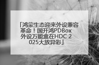 鸿蒙生态迎来外设兼容革命！国开鸿PDBox外设万能盒在HDC 2025大放异彩