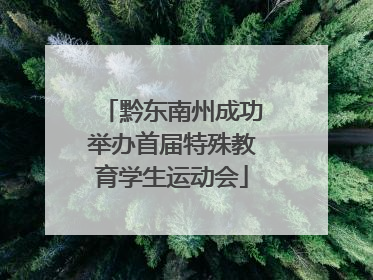 黔东南州成功举办首届特殊教育学生运动会