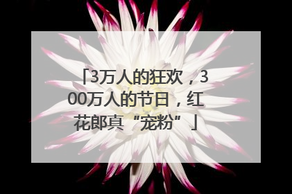 3万人的狂欢，300万人的节日，红花郎真“宠粉”