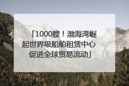 1000艘！渤海湾崛起世界级船舶租赁中心 促进全球贸易流动