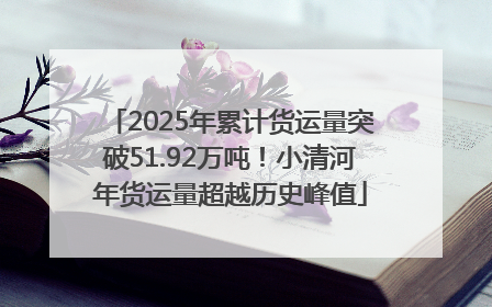 2025年累计货运量突破51.92万吨！小清河年货运量超越历史峰值