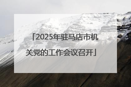 2025年驻马店市机关党的工作会议召开