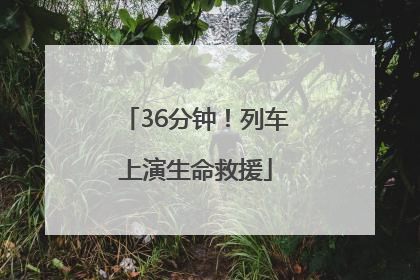 36分钟！列车上演生命救援
