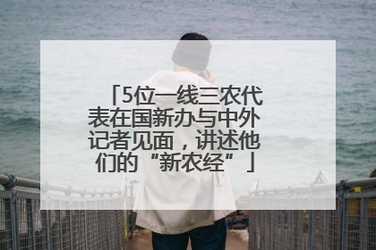5位一线三农代表在国新办与中外记者见面，讲述他们的“新农经”