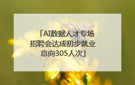 AI数据人才专场招聘会达成初步就业意向305人次