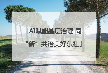 AI赋能基层治理 同“新”共治美好东社